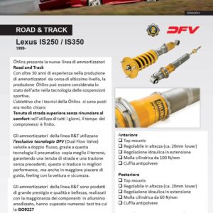 ***Lexus IS-F / IS 350 / GS 460 - Set completo R&T Ohlins
